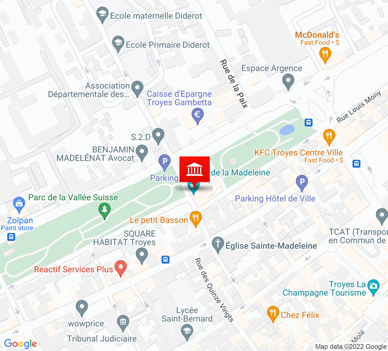 Plan d’accès Théâtre de La Madeleine