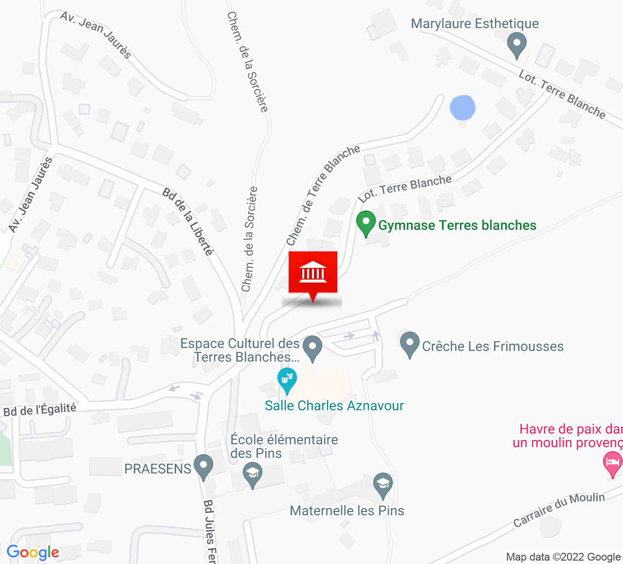 Plan d’accès Complexes des Terres Blanches