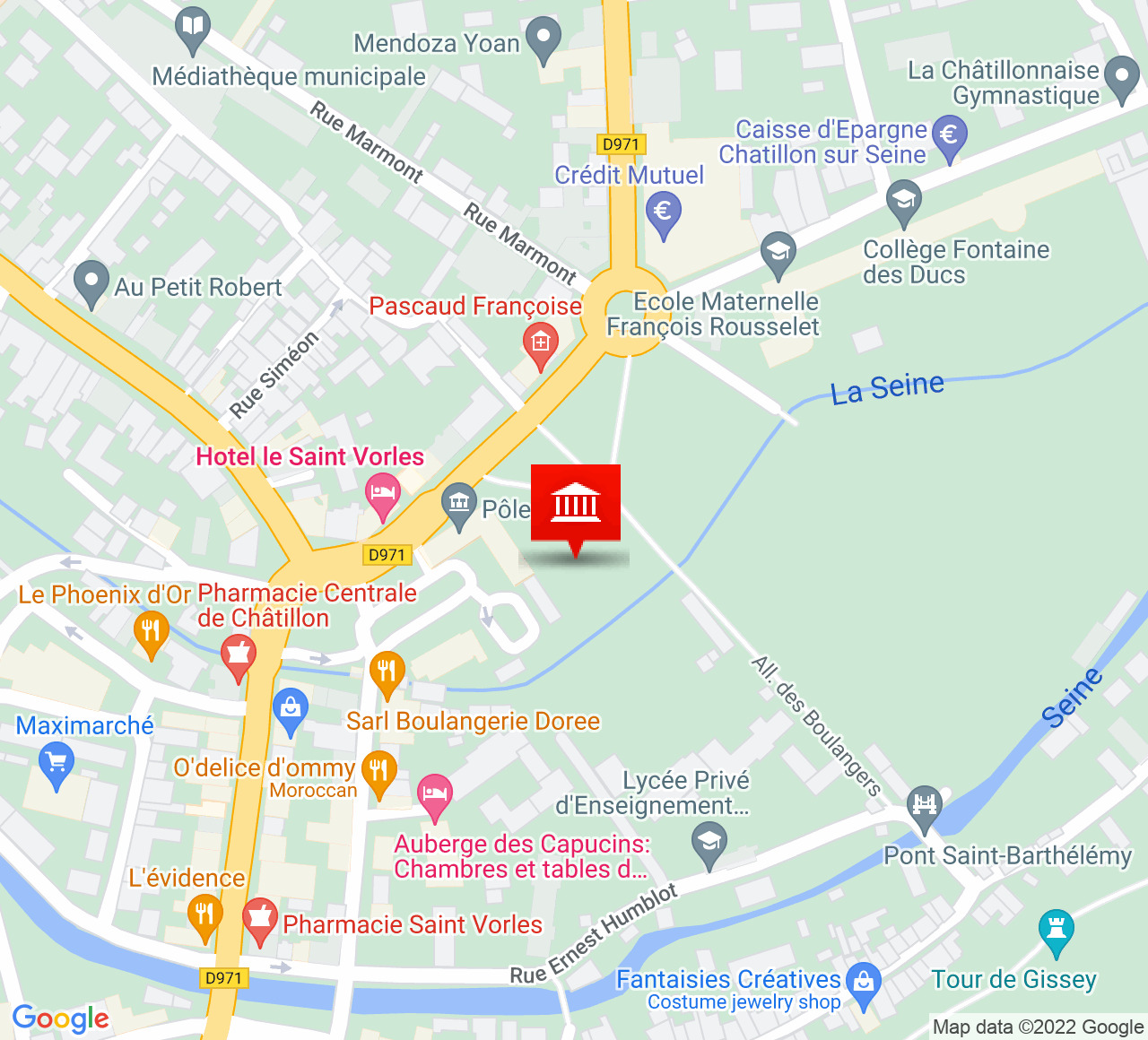 Plan d’accès Théâtre Gaston Bernard