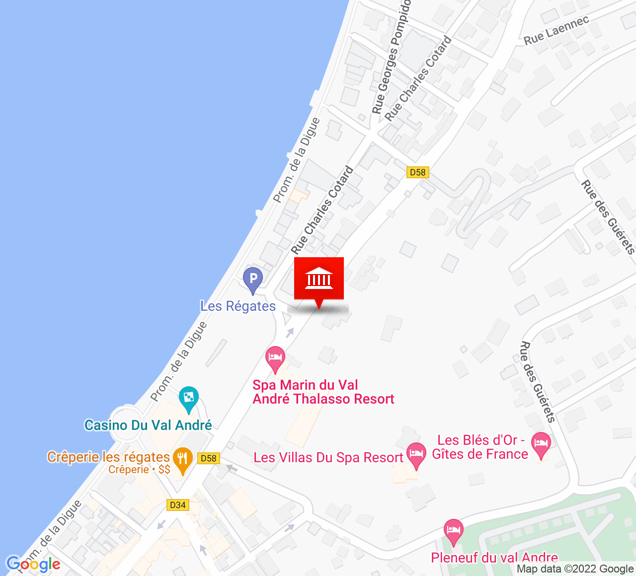 Plan d’accès Casino du Val André