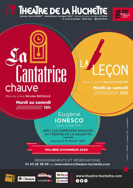 La cantatrice chauve et La leçon [Spectacle Ionesco] au Théâtre de La Huchette