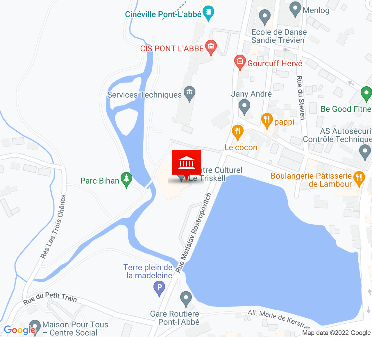 Plan d’accès Centre Culturel Le Triskell