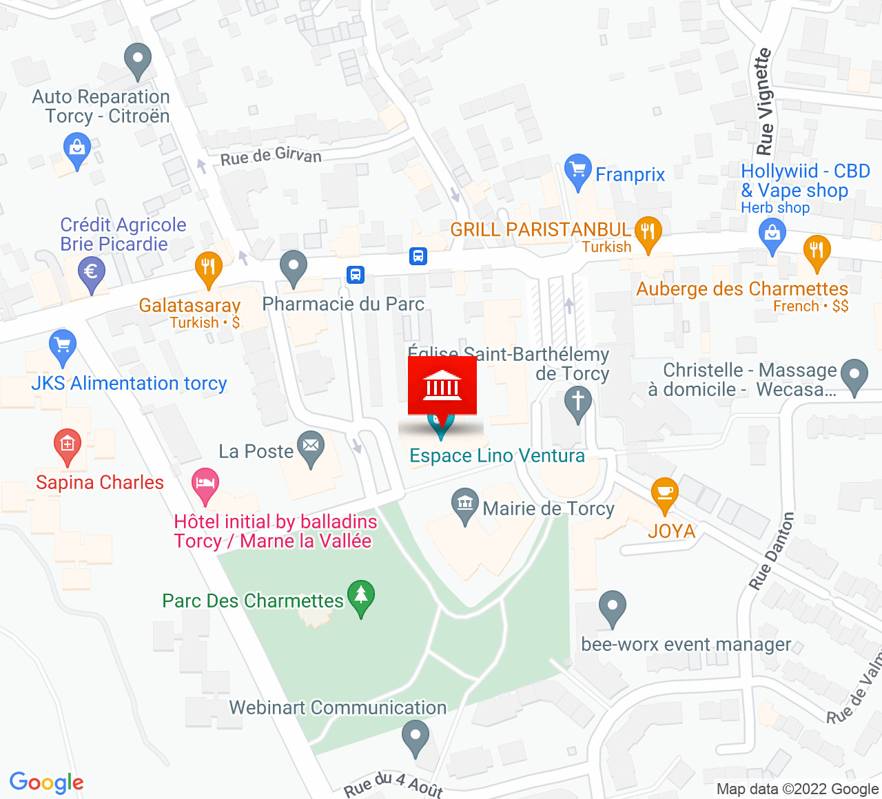 Plan d’accès Espace Lino Ventura