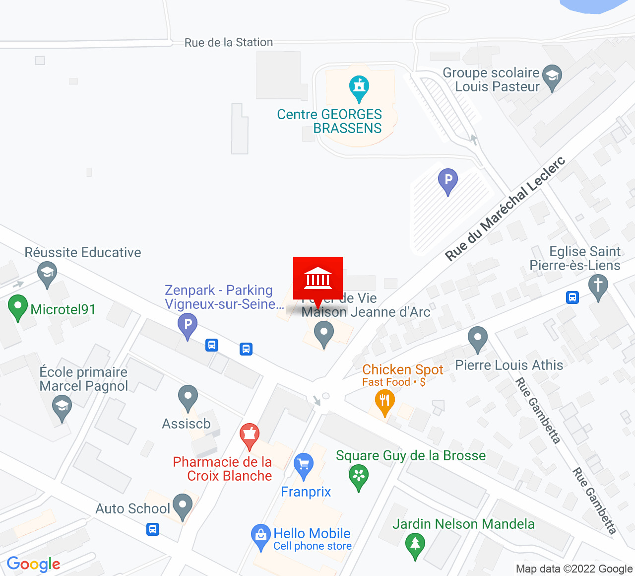 Plan d’accès Centre Georges Brassens