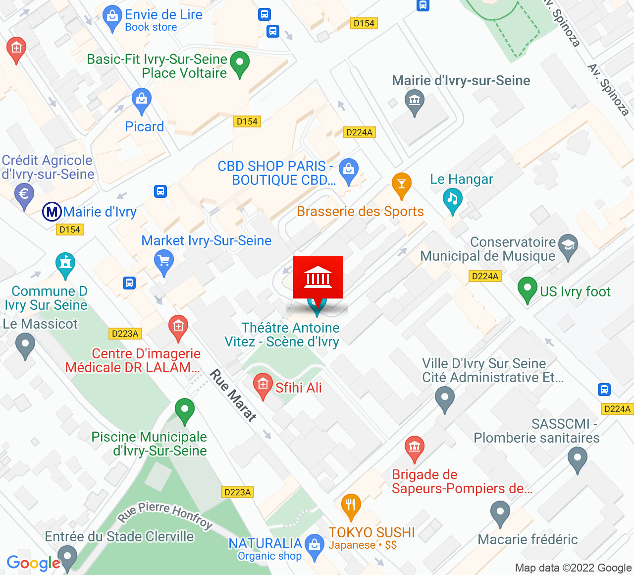 Plan d’accès Théâtre Antoine Vitez