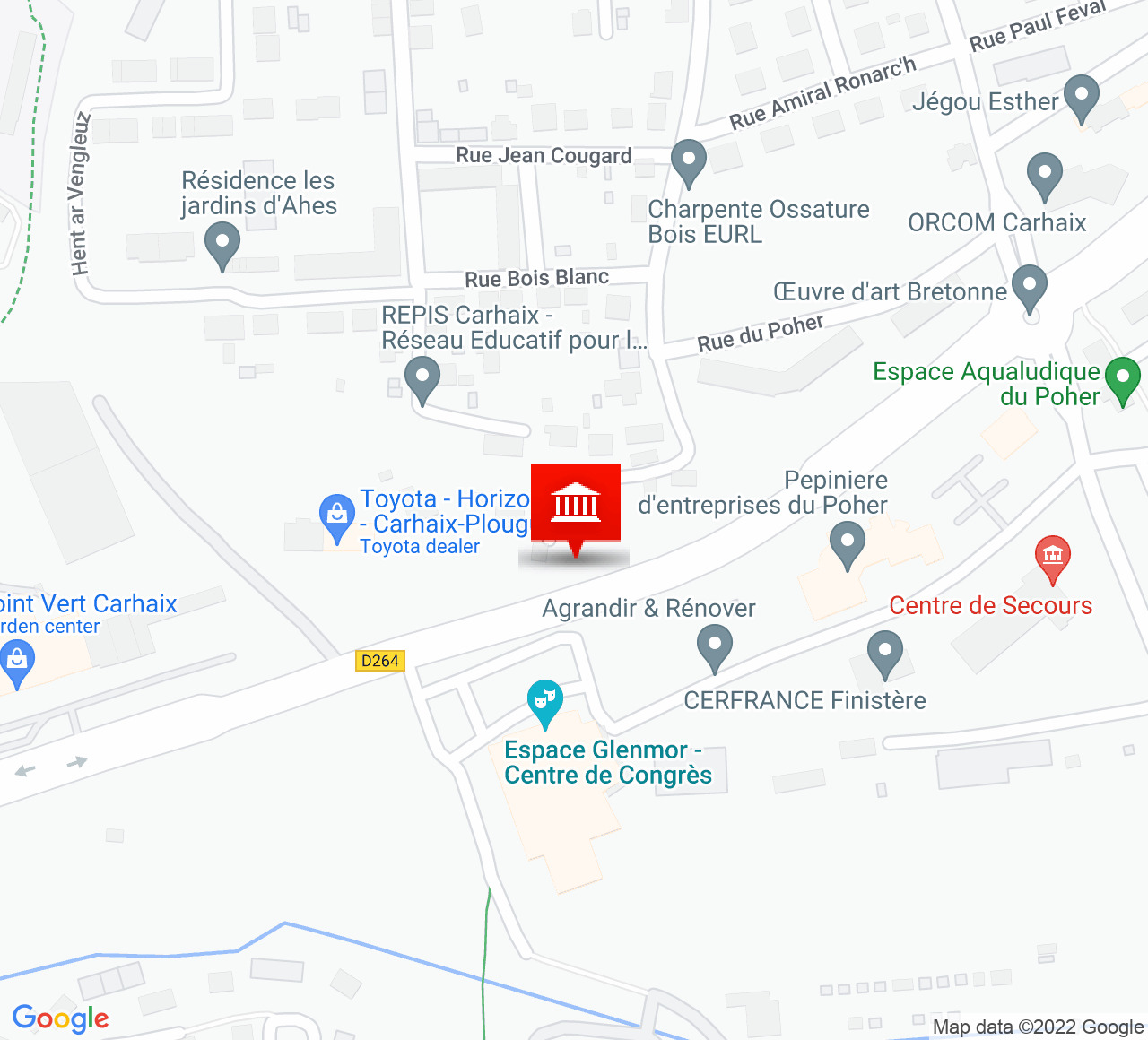Plan d’accès Espace Glenmor