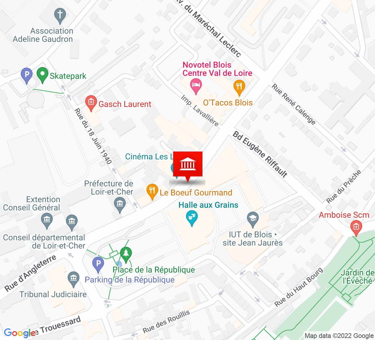 Plan d’accès Halle aux Grains