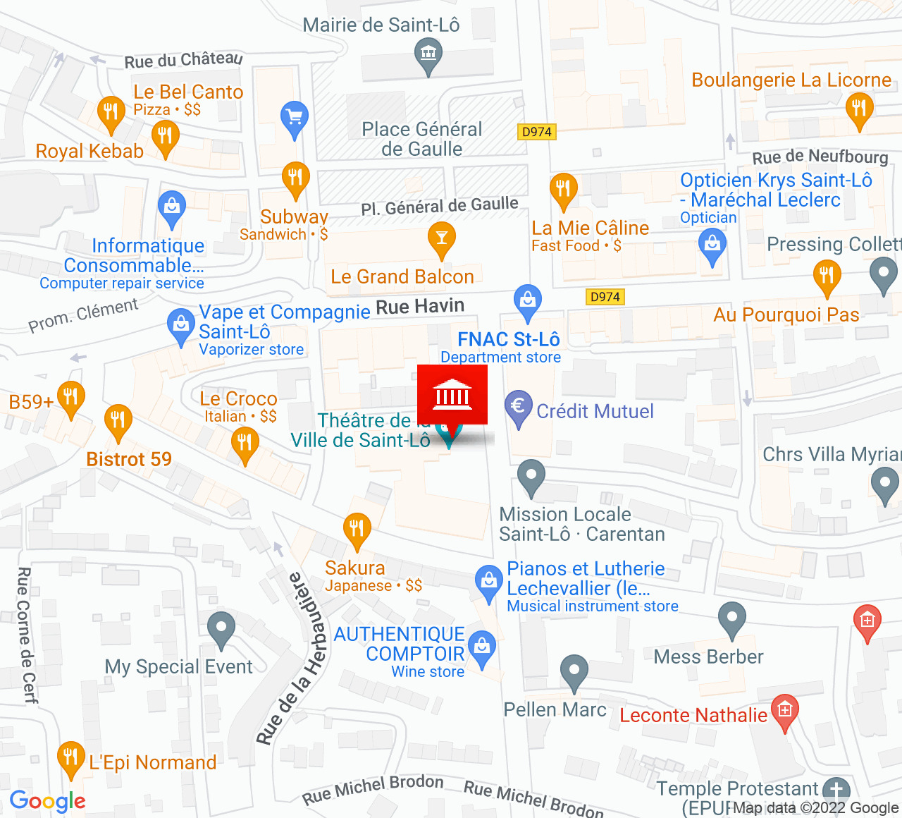 Plan d’accès Théâtre Roger Ferdinand