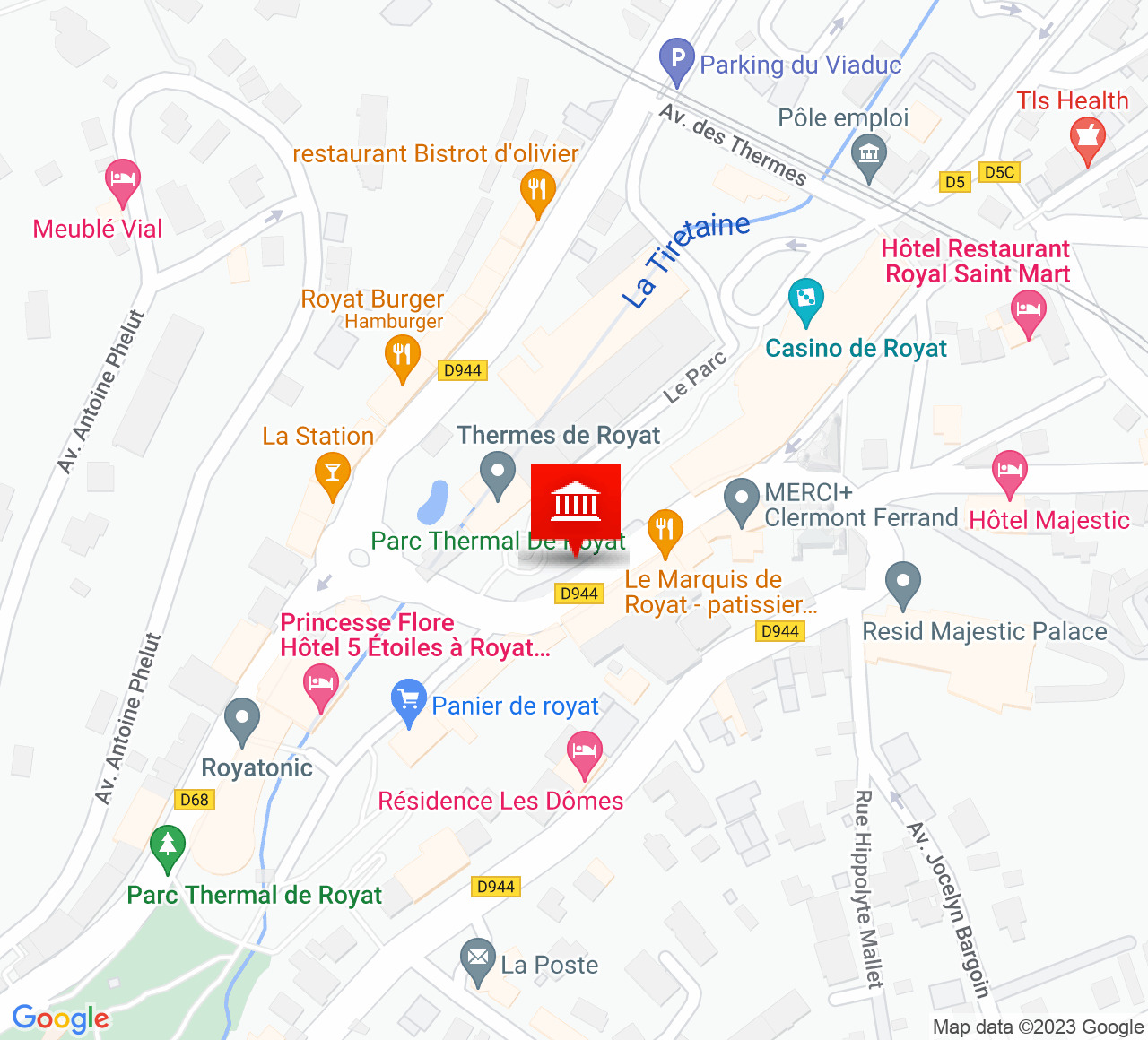 Plan d’accès Casino de Royat