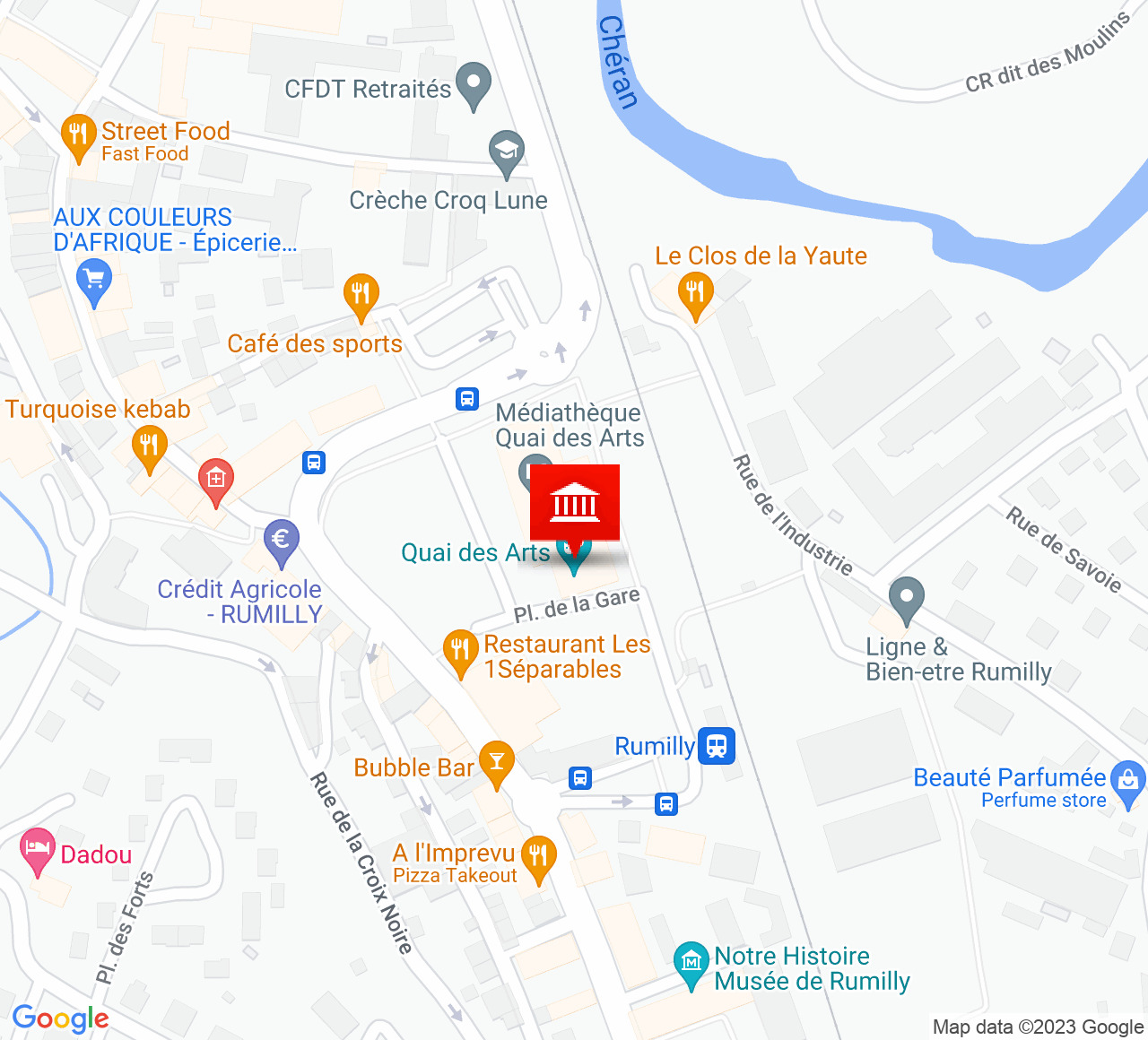 Plan d’accès Quai des arts