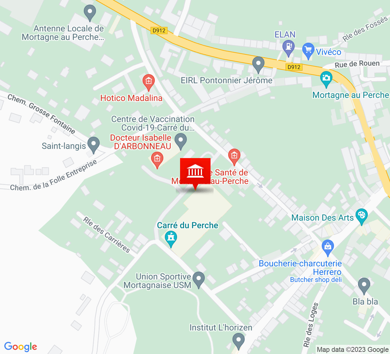 Plan d’accès Carré du Perche