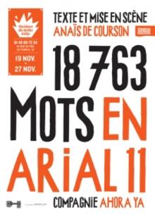 18 763 mots en Arial 11, Théâtre de Belleville