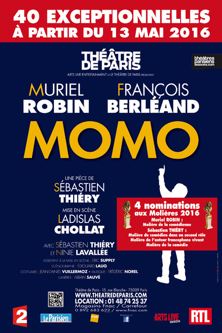 Momo - ANNULATION DU SPECTACLE au Théâtre de Paris