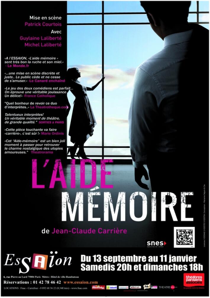 L'Aide-Mémoire, de Jean-Claude Carrière au Théâtre Essaïon - Paris