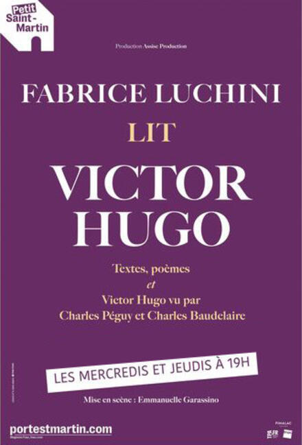 Fabrice Luchini lit Victor Hugo au Théâtre du Petit Saint-Martin