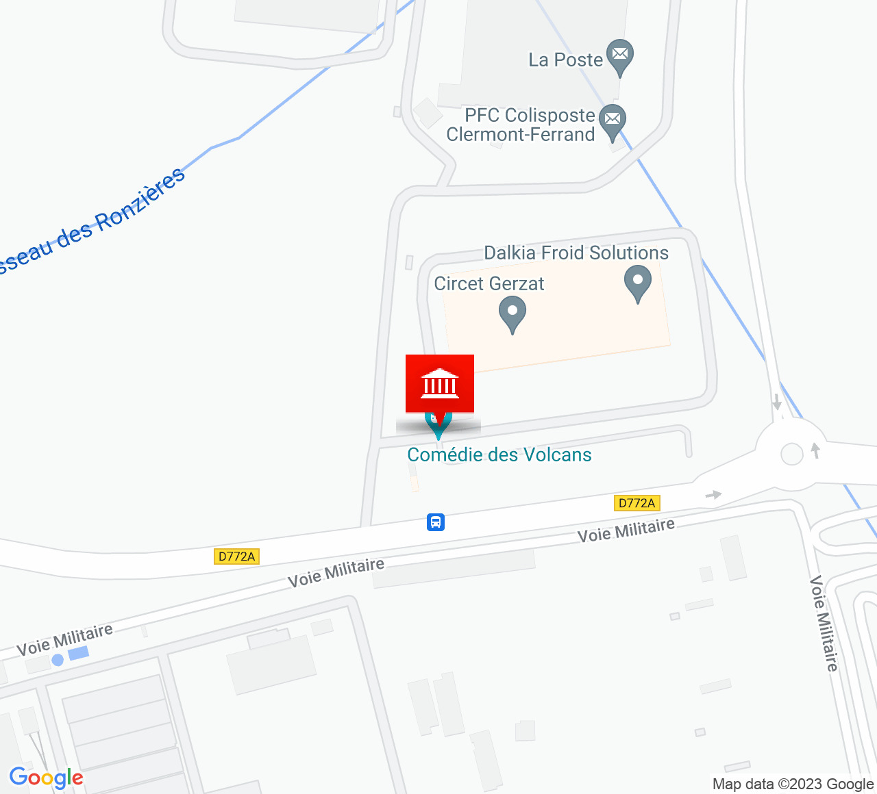 Plan d’accès Comédie des Volcans
