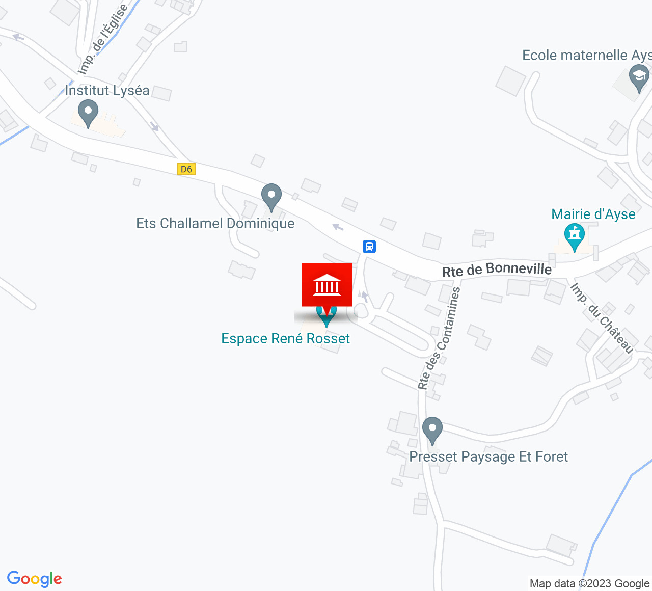 Plan d’accès Espace René Rosset
