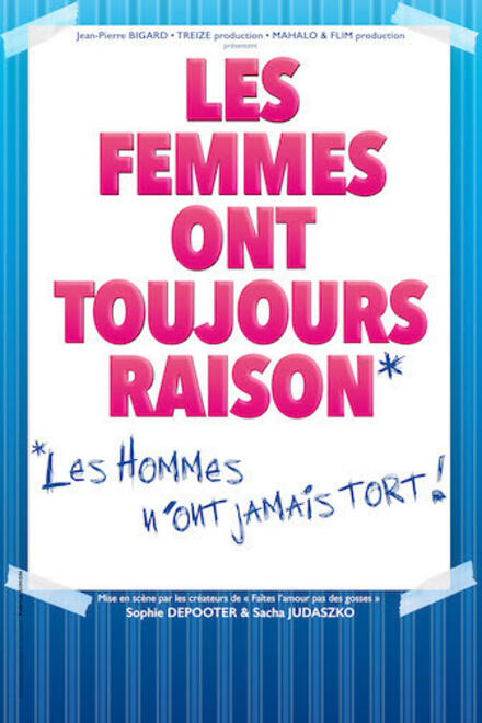 Les femmes ont toujours raison... Les hommes n'ont jamais tort. au Théâtre à l'Ouest Auray