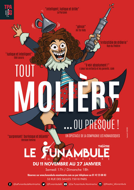 Tout Molière ou presque au Théâtre du Funambule Montmartre