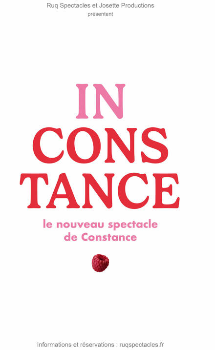 CONSTANCE dans « Inconstance » au Théâtre Comédie Odéon