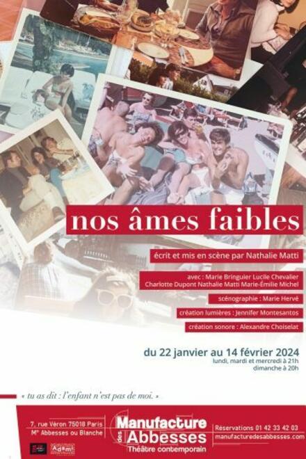 Nos âmes faibles au Théâtre la Manufacture des Abbesses