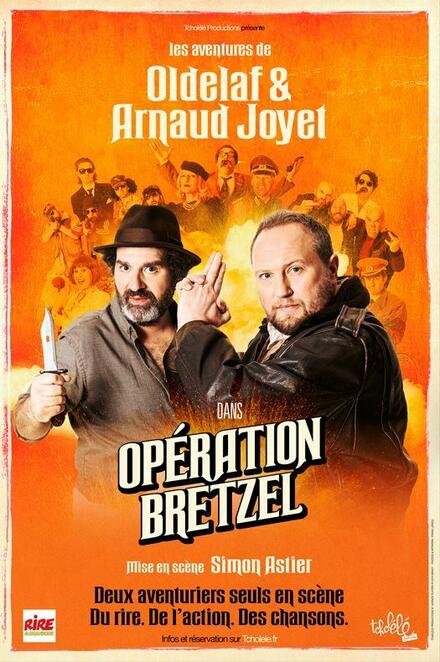 Oldelaf et Arnaud Joyet dans "Opération Bretzel" au Théâtre La compagnie du Café-Théâtre