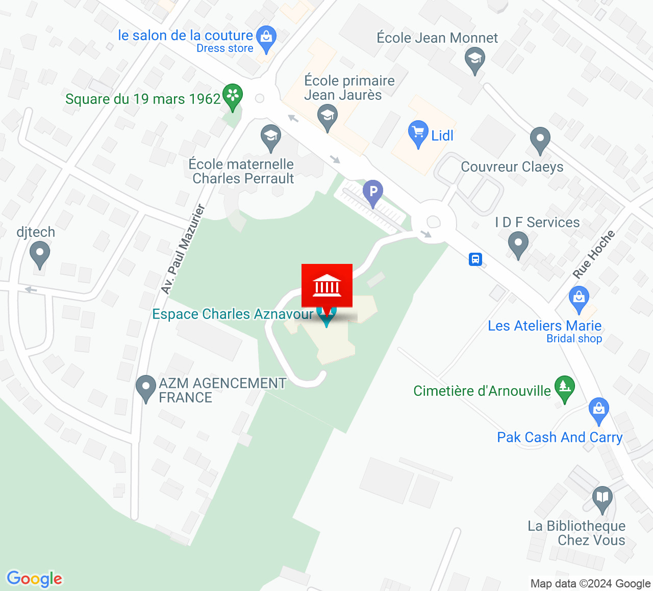 Plan d’accès Espace Charles Aznavour