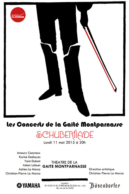 Schubertiade  - Les Concerts de la Gaîté Montparnasse au Théâtre de la Gaîté Montparnasse