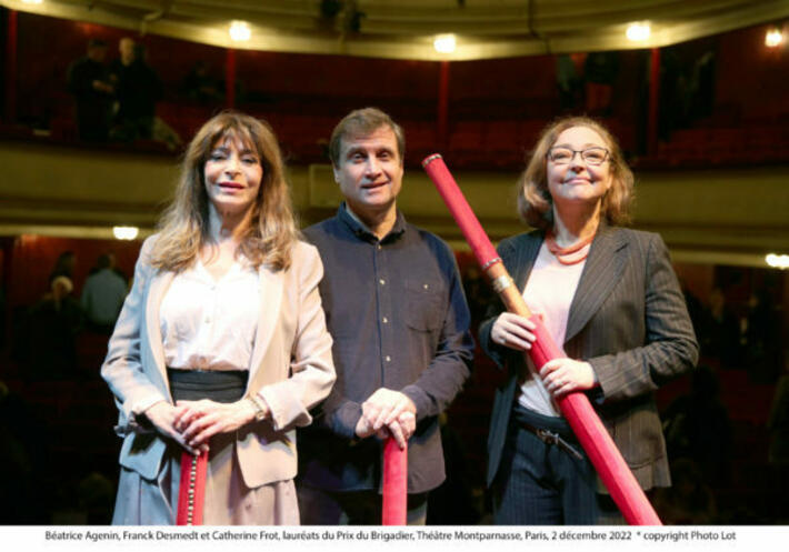 Catherine FROT, Franck DESMEDT et Béatrice AGENIN ont reçu le Prix du Brigadier 2022