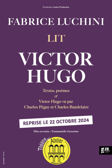 Fabrice Luchini lit Victor Hugo au Théâtre de l'Atelier