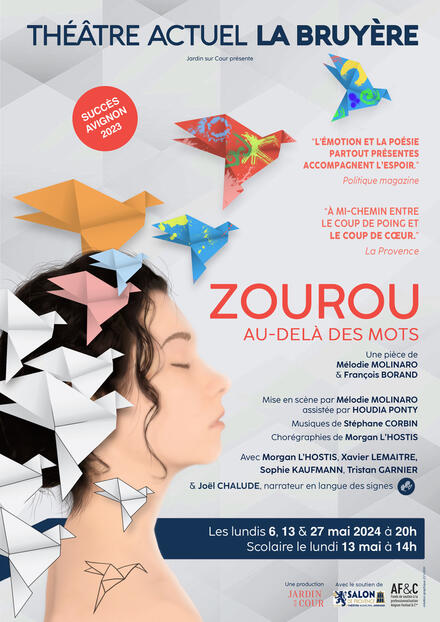 Zourou, au-delà des mots au Théâtre Actuel La Bruyère