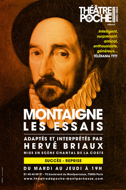 Montaigne, les Essais au Théâtre de Poche-Montparnasse