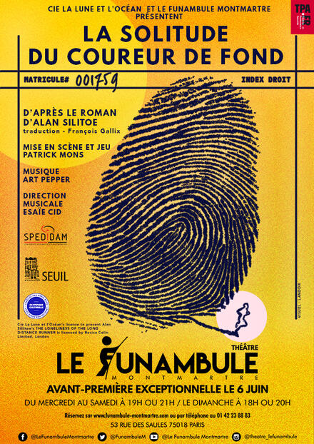 La solitude du coureur de fond au Théâtre du Funambule Montmartre