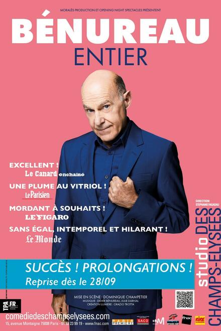 BÉNUREAU ENTIER au Théâtre Studio des Champs-Elysées