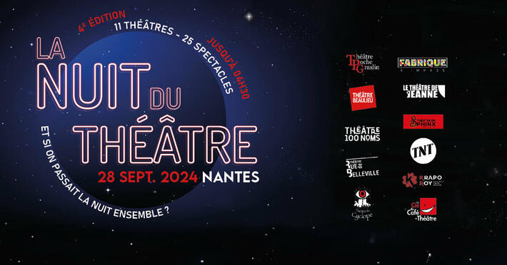 La Nuit du Théâtre revient à Nantes le samedi 28 septembre