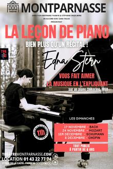 LA LEÇON DE PIANO, Théâtre Montparnasse