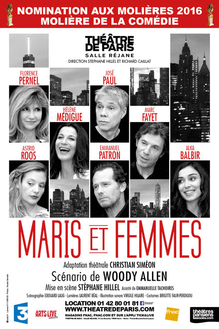 Maris et Femmes - Reprise le mardi 04 octobre au Théâtre de Paris - Salle Réjane