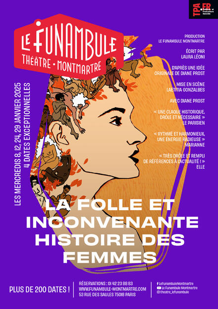 La Folle et inconvenante histoire des femmes au Théâtre du Funambule Montmartre