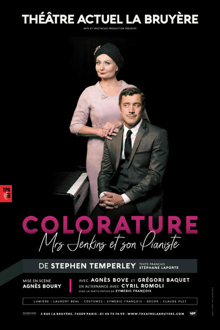 COLORATURE, Mrs Jenkins et son pianiste au Théâtre Actuel La Bruyère