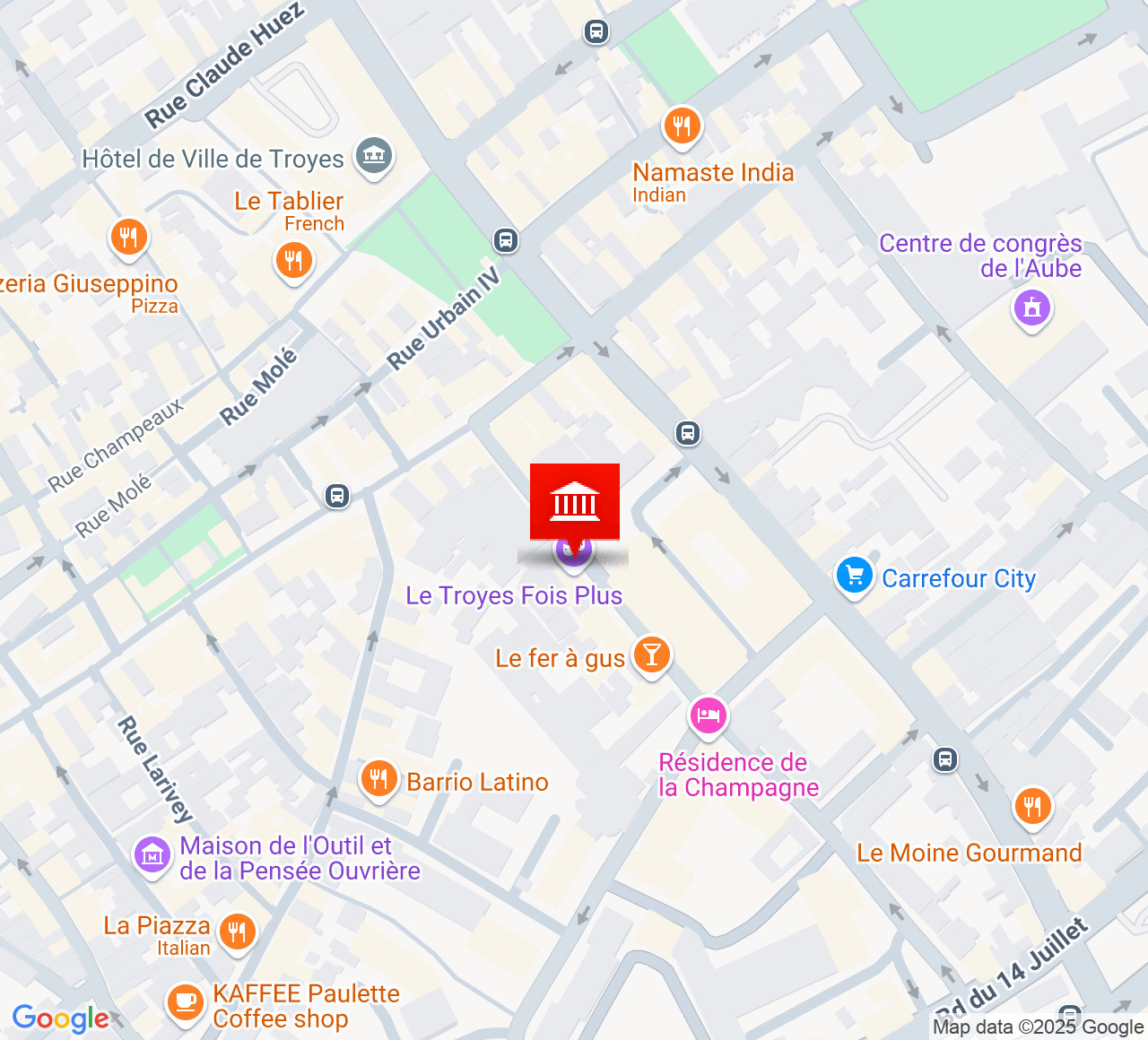 Plan d’accès Le Troyes fois plus