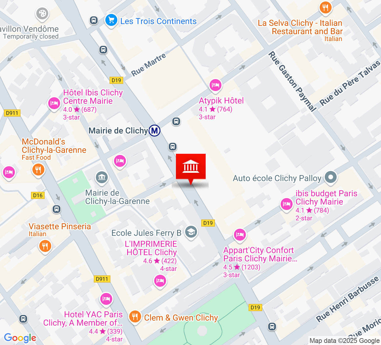 Plan d’accès Theatre Rutebeuf hors les murs au Conservatoire Léo Delibes