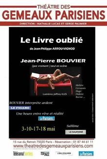 LE LIVRE OUBLIÉ - Jean-Pierre BOUVIER, Théâtre des Gémeaux Parisiens