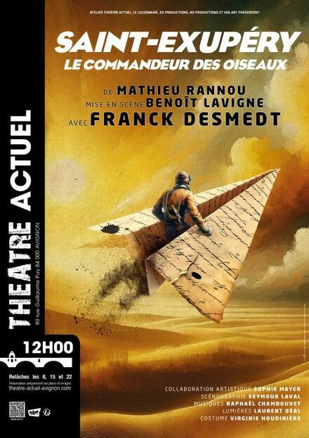Saint-Exupéry, le commandeur des oiseaux au Théâtre Actuel