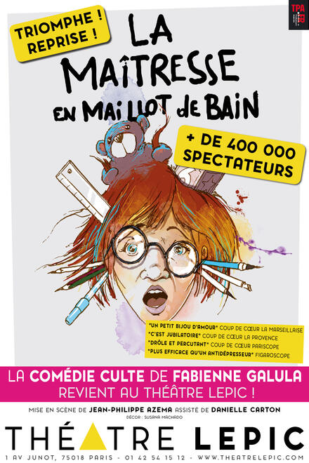 La maîtresse en maillot de bain au Théâtre Lepic
