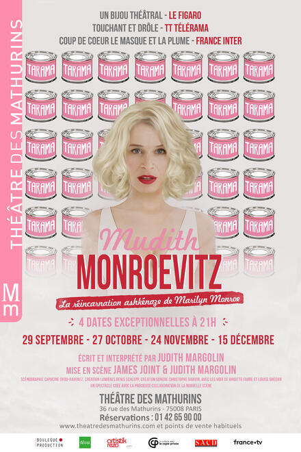 MUDITH MONROEVITZ - La réincarnation ashkénaze de Marilyn Monroe au Théâtre des Mathurins (Studio)