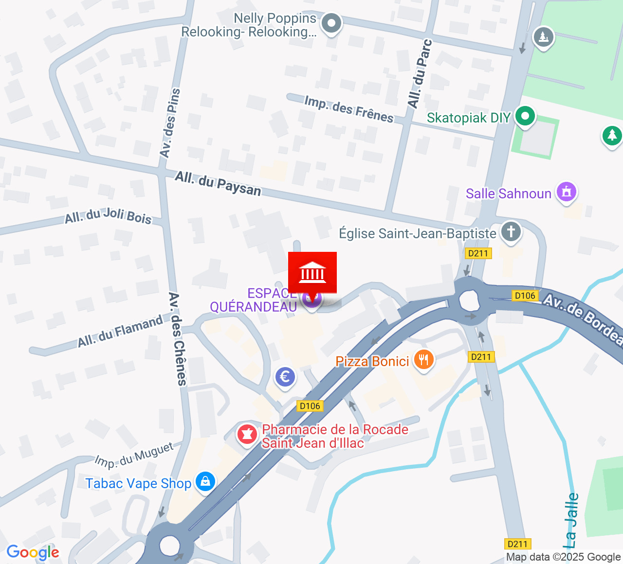 Plan d’accès Espace Quérandeau