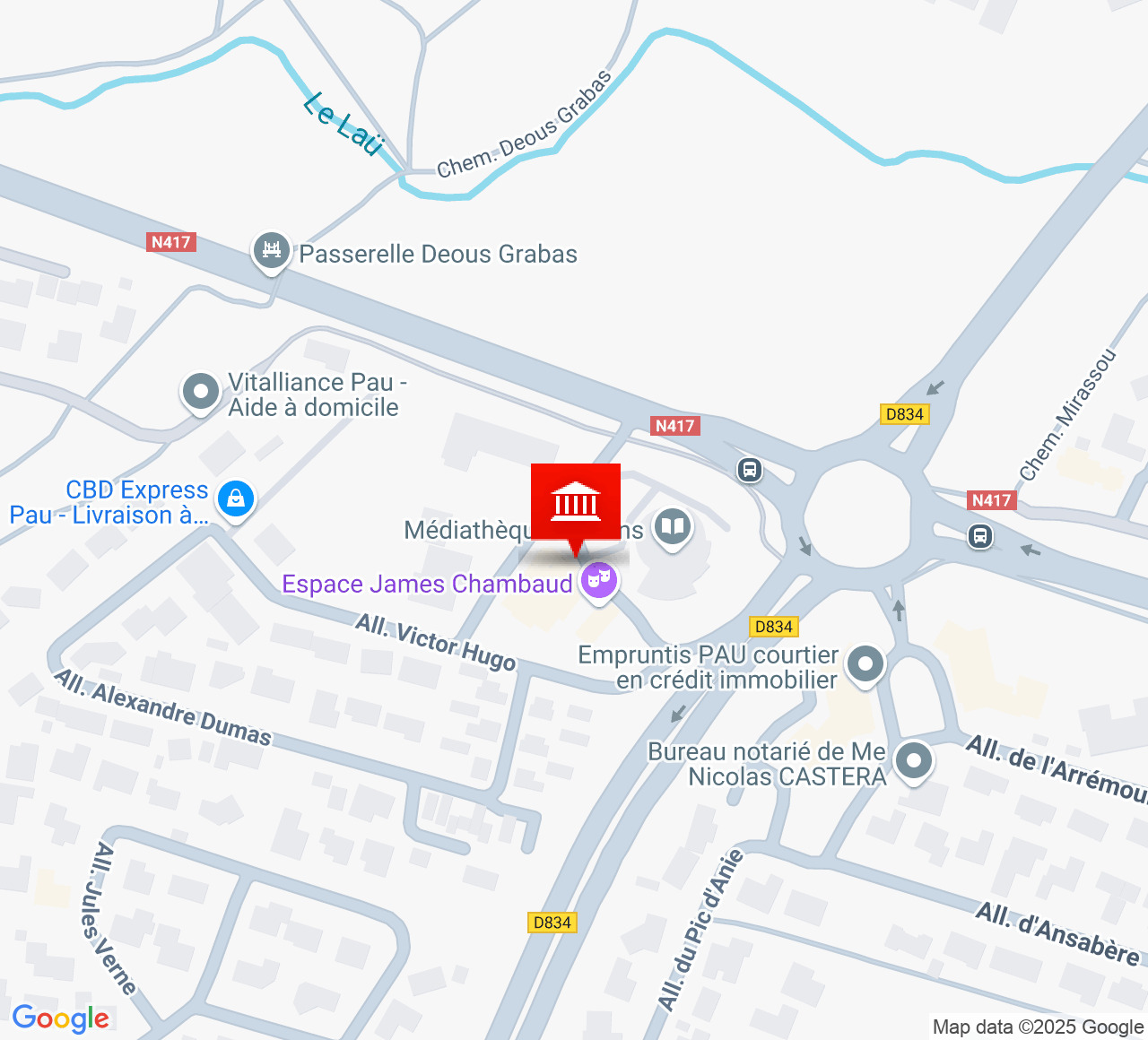 Plan d’accès Espace James Chambaud