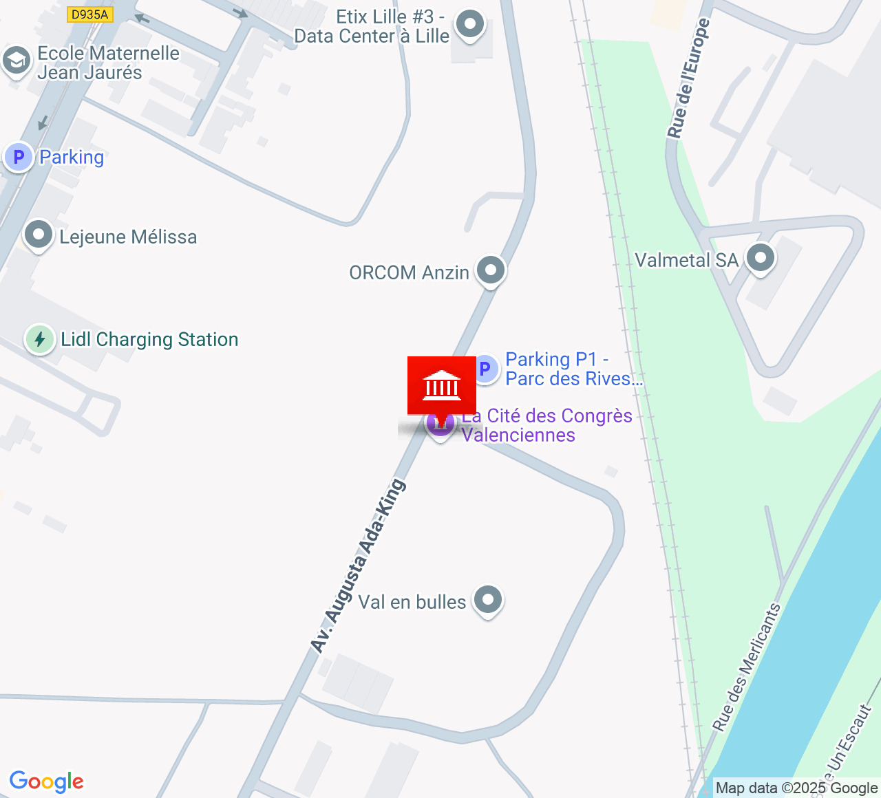 Plan d’accès Cité des Congrès de Valenciennes