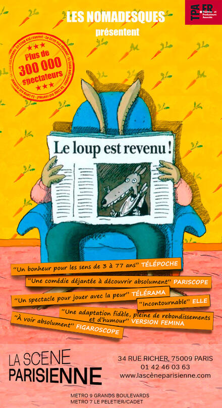 Le loup est revenu ! au Théâtre La Scène Parisienne