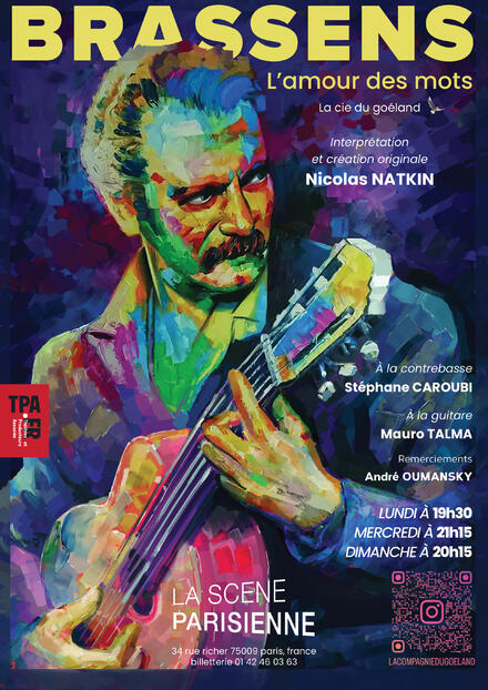 Brassens l’amour des mots au Théâtre La Scène Parisienne